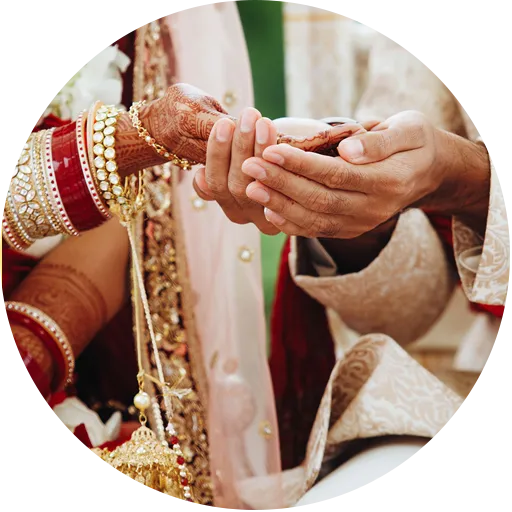 Couple at Wedding Reception